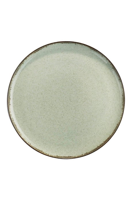 Hermia MOD12Y1730P03 Vajilla de Porcelana Verde 12 Piezas para 4 Personas Apta Microondas y Lavavajillas Elegante y Duradera